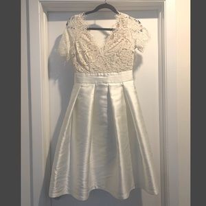 One of a kind bridal mid length dress